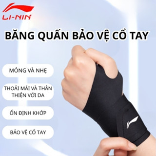 Băng quấn cổ tay LI-NING, giúp bảo vệ giảm chấn thương vải thấm hút mồ hôi thoáng khí LDET189