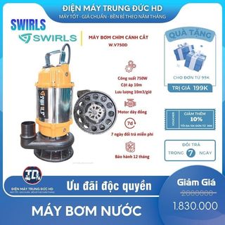  Máy bơm chìm hút nước thải cắt rác công suất 750W-1100W-1500W-2200W Swirls Thân inox,Bơm chìm hút hố bioga,hút bùn loãng 