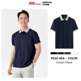 Áo Polo Nam MIX-COLOR Ngắn Tay 5S FASHION Cotton Mát Lạnh, Thoáng Khí, Lịch Lãm APC25033