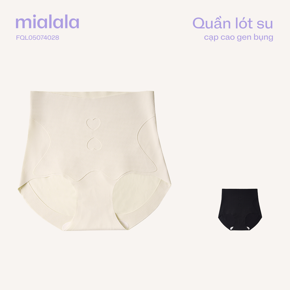Quần lót cạp cao gen bụng, siết eo chất su co giãn thoải mái Mialala 4028