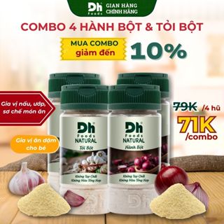 [Combo giá hời] 2 Combo 2 hũ natural tỏi bột hành bột Dh Foods - Gia vị ướp, chế biến món ăn, Gia vị ăn dặm cho bé