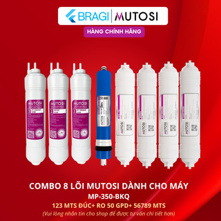  BỘ 8 Lõi Lọc Đúc Nối Nhanh MUTOSI sử dụng RO 50GPD T33 Min Far Nano thay cho máy lọc nước Mutosi :MP-350D-BKQ 