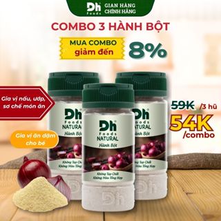 [Combo giá hời] Combo 3 Natural Hành bột 40gr Dh Foods - Gia vị nấu, ướp, chế biến món ăn, Gia vị ăn dặm cho bé