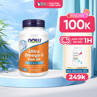Dầu Cá Đậm Đặc Now Ultra Omega-3 Fish Oil 90 Viên Chính Hãng