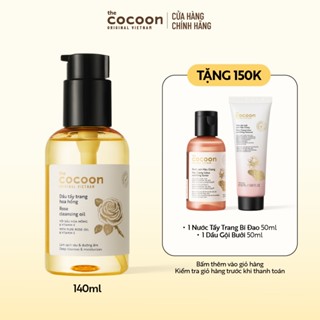 Dầu tẩy trang hoa hồng Cocoon tẩy sạch makeup chuyên nghiệp & dưỡng ẩm 140ml