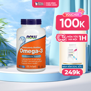 Dầu Cá Hàm Lượng Cao Now Omega-3 Fish Oil Chính Hãng