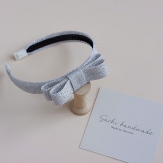 Bờm blink đính nơ 2 tầng Style Hàn Handmade by Sachi Sachi Handmade