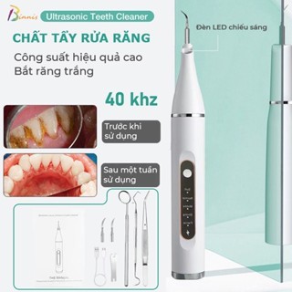  Máy lấy cao răng BINNIS loại bỏ vi khuẩn vết ố trên răng làm sạch răng nướu kèm 2 đầu làm sạch thay thế tại nhà 