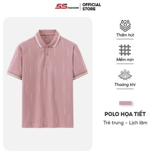 Áo Polo Nam Họa Tiết 5S FASHION Cotton, Phom Casual, Thiết Kế Lịch Lãm, Nổi Bật (APC24050)