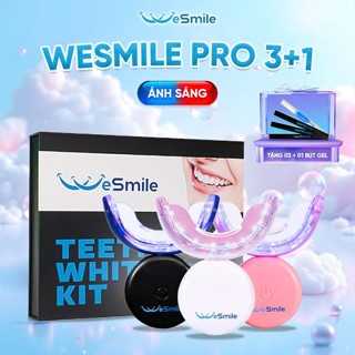 Kit trắng răng WESMILE, máy làm trắng răng tại nhà, nâng 3 - 6 tone và giảm ê buốt răng, Tặng 4 bút Gel - WESMILE VN