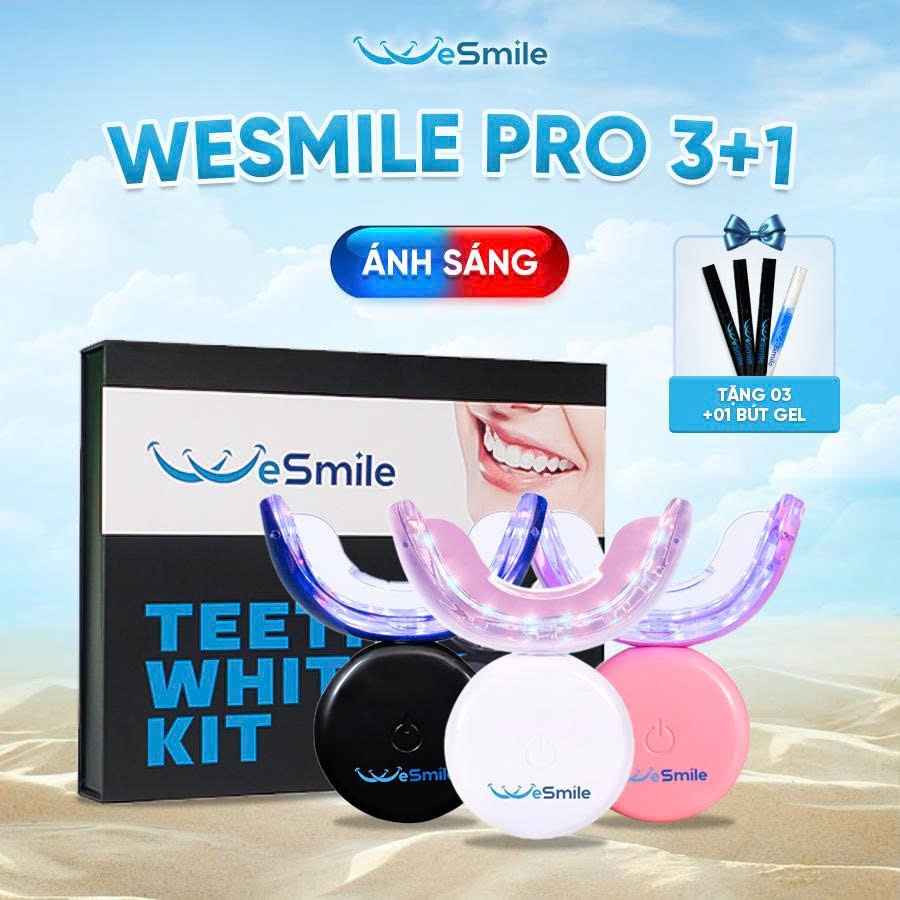 Kit trắng răng WeSmile, máy làm trắng răng cao cấp hỗ trợ trắng răng an toàn, không ê buốt -Cocoon