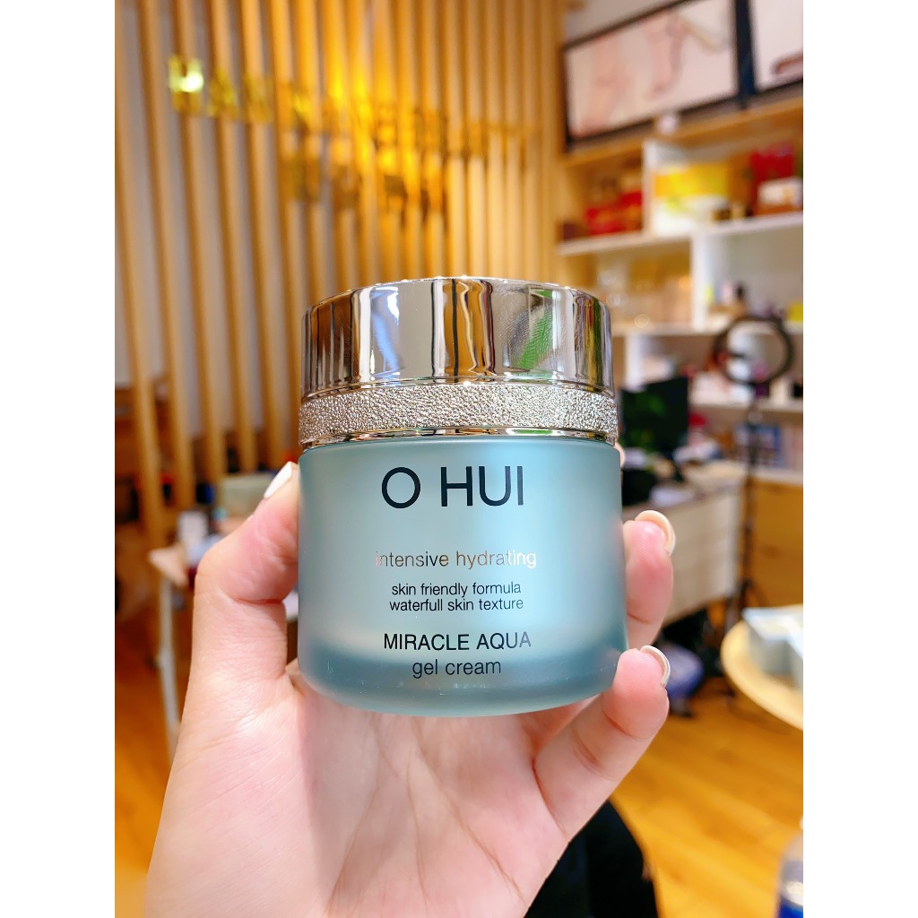 Set Kem dưỡng dạng Gel siêu dưỡng ẩm, kiềm dầu Ohui Miracle Aqua Gel Cream Hàn Quốc