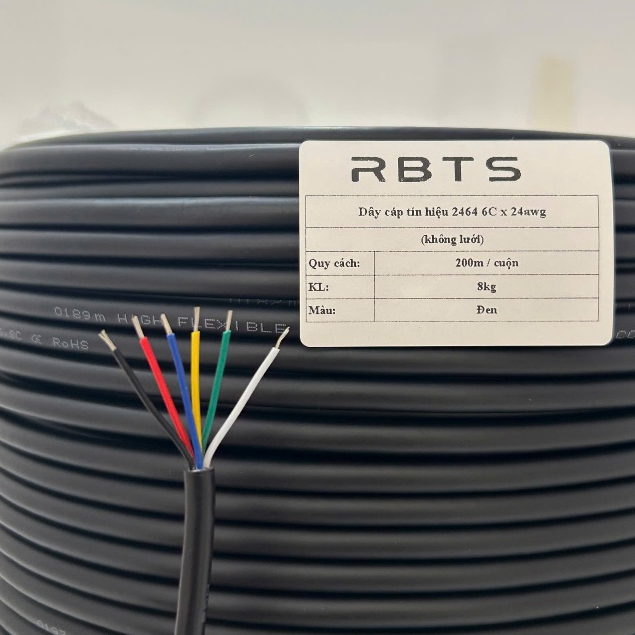 (đơn giá cho 1m) Dây cáp tín hiệu 6 lõi 2464 (22awg, 24awg, 26awg, 30awg)