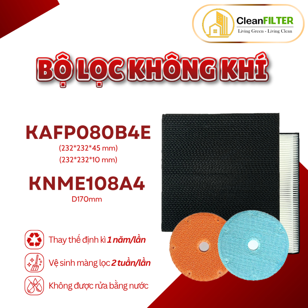Màng lọc không khí Daikin: MCQ30ZVM7, MC30YVM7, MC40UVM6-7, MC55UVM6, MCK55TVM6,MCK55X,MCK55V,ACK55T