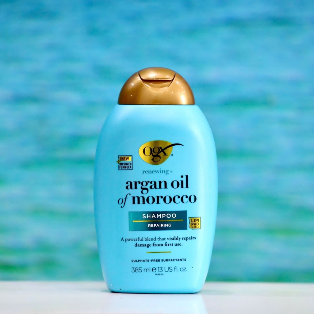 Dầu Gội OGX Argan Oil of Morocco – Phục Hồi & Bóng Mượt Cho Tóc Hư Tổn chai 385 ml