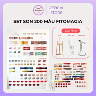 Set Sơn Gel Thạch 200 Màu Fitomagia - Tặng 2 Bảng Màu & Full Phụ Kiện Base Top, Kệ Gỗ Bảng Màu