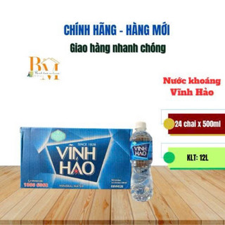  Thùng 24 Chai Nước Khoáng Vĩnh Hảo 500ml 