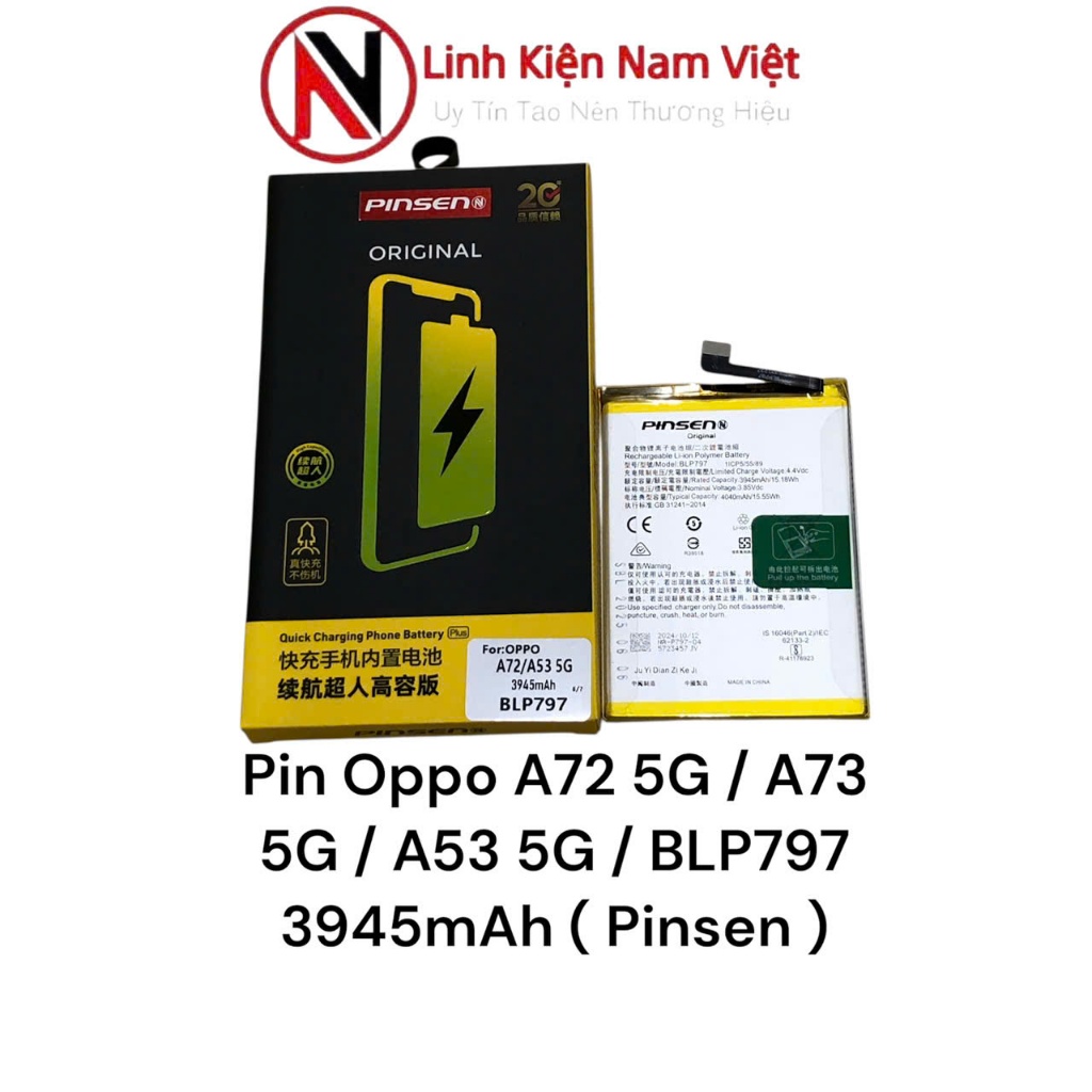 Pin Oppo A72 5G / A73 5G / A53 5G / BLP797 3945mAh ( Pinsen )