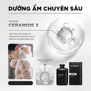 Giftbox Combo 3 BERLIN WALL - Sữa tắm gội nam và Dầu gội nam và Sữa rửa mặt nam SIRMEN