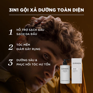 Giftbox Combo 3 BERLIN WALL - Sữa tắm gội nam và Dầu gội nam và Sữa rửa mặt nam SIRMEN