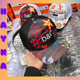 Mũ Lưỡi Trai D & G Khoá Nút Thời Trang Nam Nữ, nón kết kaki phối lưới D & G Dsquared2 thoáng mát M731.1
