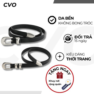   CÓ SẴN Thắt lưng HTH nam nữ bản nhỏ đuôi kim loại da cao cấp dây nịt phối đồ phong cách hiện đại Y2K TL03 - CVO STUDIO 