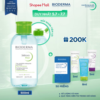 [PHIÊN BẢN NẮP NHẤN] Dung dịch làm sạch và tẩy trang Micellar cho da hỗn hợp và da dầu Bioderma Sébium H2O - 500ml