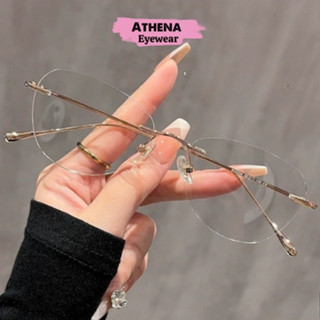Gọng kính ATHENA Titan không viền, mắt kính nữ mắt mèo gọng Titan, siêu mảnh, phong cách - AKV03