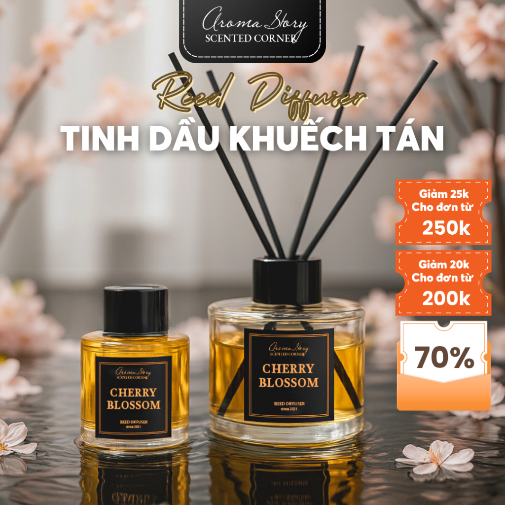 Tinh Dầu Khuếch Tán Thơm Phòng Aroma Story Dạng Cắm Que Phiên Bản Đặc Biệt Size 50ml/100ml/150ml