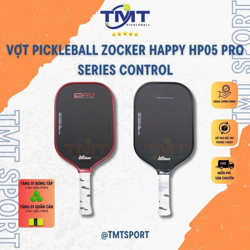 Vợt Pickleball Zocker Happy HP05 Pro Series Control Chính Hãng, Vợt Zocker HP05 2 phiên bản màu Đỏ -