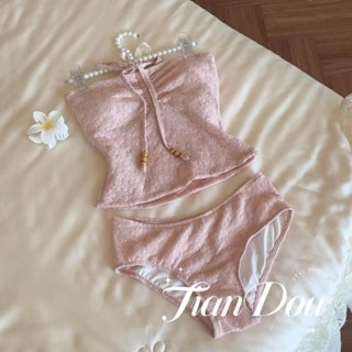 [Sẵn Hồng] Bộ Đồ Bơi Bikini Ba Mảnh Dễ Thương Ngọt Ngào Ngày Lễ Nữ Tính, Mong Muốn Thuần Khiết Mùa Hè #212 ơi