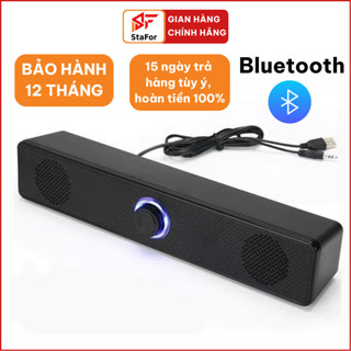 Loa máy tính để bàn Bluetooth kèm dây cắm siêu BASS cực đã cho PC, Laptop, Tivi, có LED, dây cắm dài 1.6 mét. S117