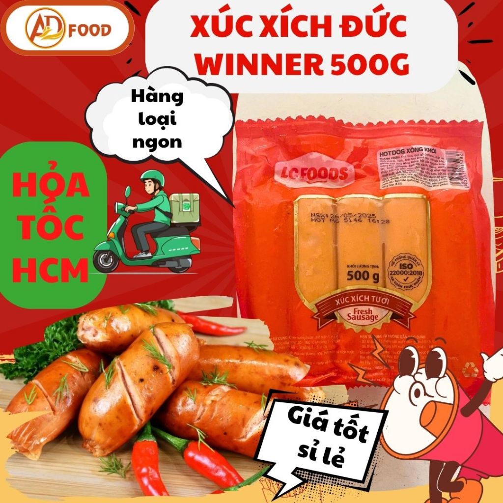 1kg xúc xích Đức Lacusina (20 cây)