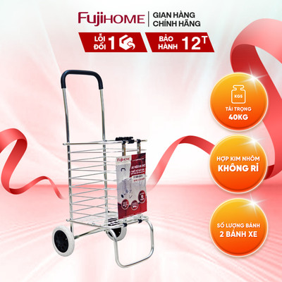 Xe Kéo Đi Chợ Gấp Gọn Fujihome SC-250NEW2 – Tải 40kg, Siêu Nhẹ 1.7kg, Bánh Lăn Êm, Gập Gọn Tiện Lợi