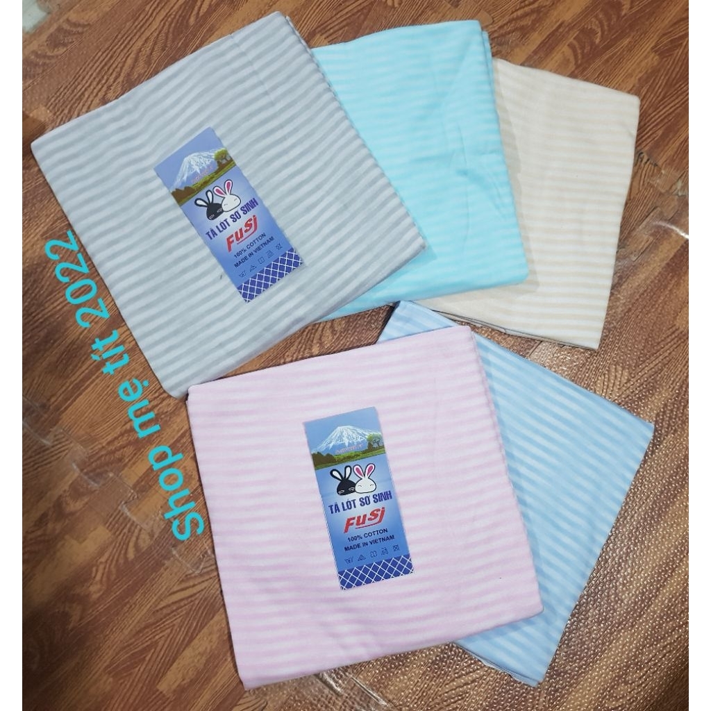 10 Chiếc Tã Vuông Kẻ - Tã Chéo Kẻ Cotton Cho Bé Sơ Sinh