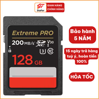  Thẻ nhớ SD 128GB 64GB 32GB 256GB Ultra Class 10 và Extreme Pro tốc độ cao cho máy ảnh máy quay 4K Full HD 