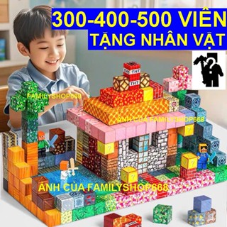Combo 500 Khối Nam Châm Từ Tính Minecraft 2cm 2.5cm (TẶNG NHÂN VẬT)  Đa Màu Sắc Đồ Chơi Lắp Ráp Khối Xây Dựng Cho Bé mới