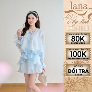 Set đồ nữ MỴ ANH thiết kế LANA DESIGN chất tơ mềm mịn nữ tính phù hợp du lịch dạo phố - SQ167
