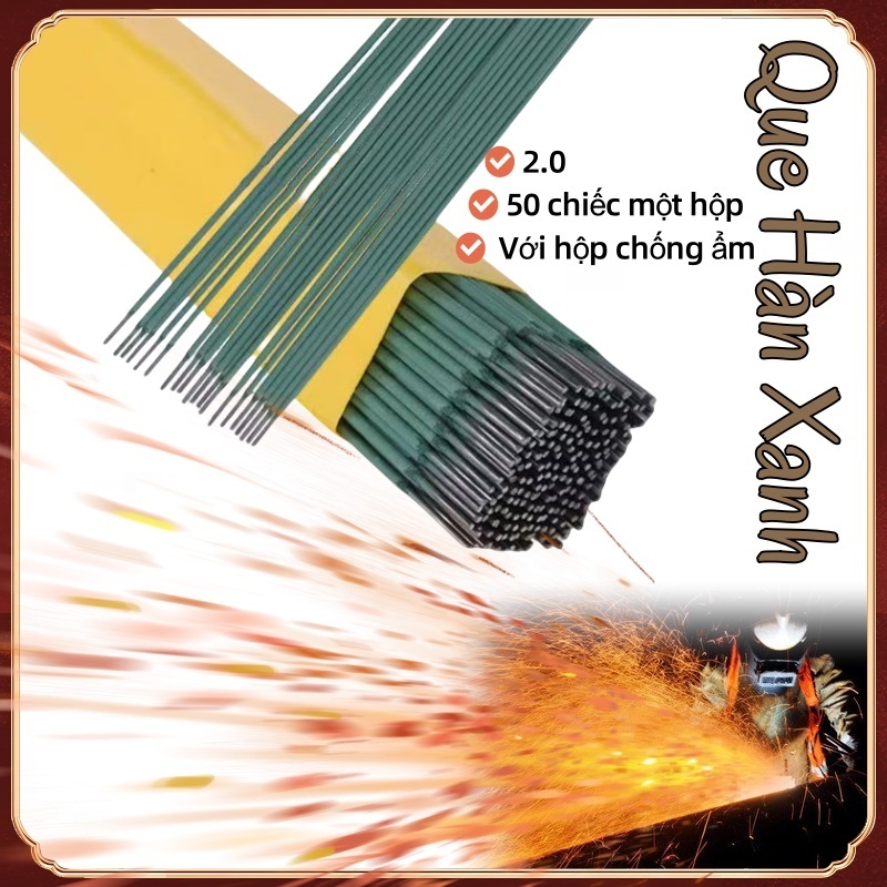 Que Hàn Xanh 2.0mm/Que Hàn Xanh Hàn Sắt Mỏng/Que Hàn Xanh/Que Hàn Vật Liệu Mỏng/Que Hàn 2.0mm