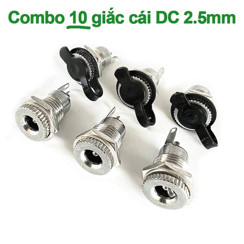 [Combo 10 cái] Jack cái DC 5.5x2.5 DC 099 cho công suất lớn và chịu dòng tải cao