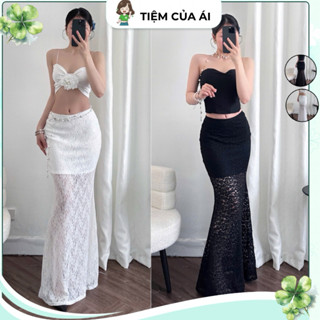 Chân Váy Nữ Chất Ren Đuôi Cá Dáng Dài Ôm Body Quyến Rũ Tôn Dáng