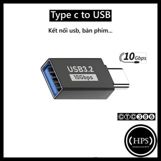 Đầu OTG Type C kết nối chuột, bàn phím, usb 10gbps hoặc tay cầm chơi game - HPS ACU386-F