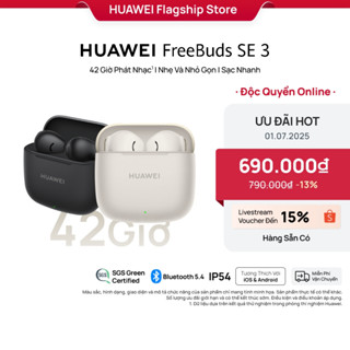 Tai Nghe Bluetooth HUAWEI FreeBuds SE 3 | 42 Giờ Phát Nhạc | Nhẹ Và Nhỏ Gọn | Sạc Nhanh