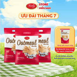 [COMBO 3 TÚI TẶNG 1 TÚI YẾN MẠCH NHỎ] Bánh Yến Mạch Oatmeal Richy Sữa Túi 250g