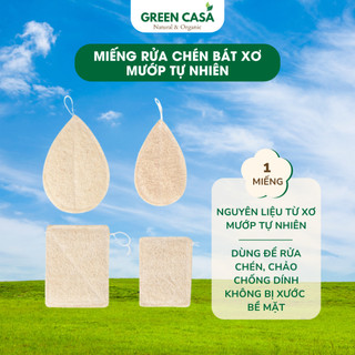 Miếng rửa chén bát xơ mướp tự nhiên tạo bọt, chà xoong nồi