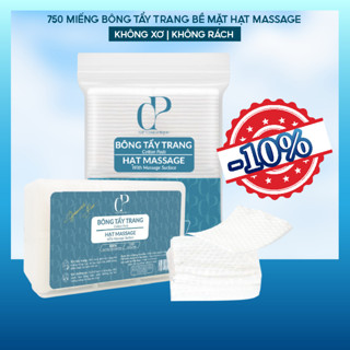 Combo 5 Gói | 750 Miếng Bông Tẩy Trang Q.P Cosmétique Không Xơ Không Rách, Hạt Massage Sạch Sâu