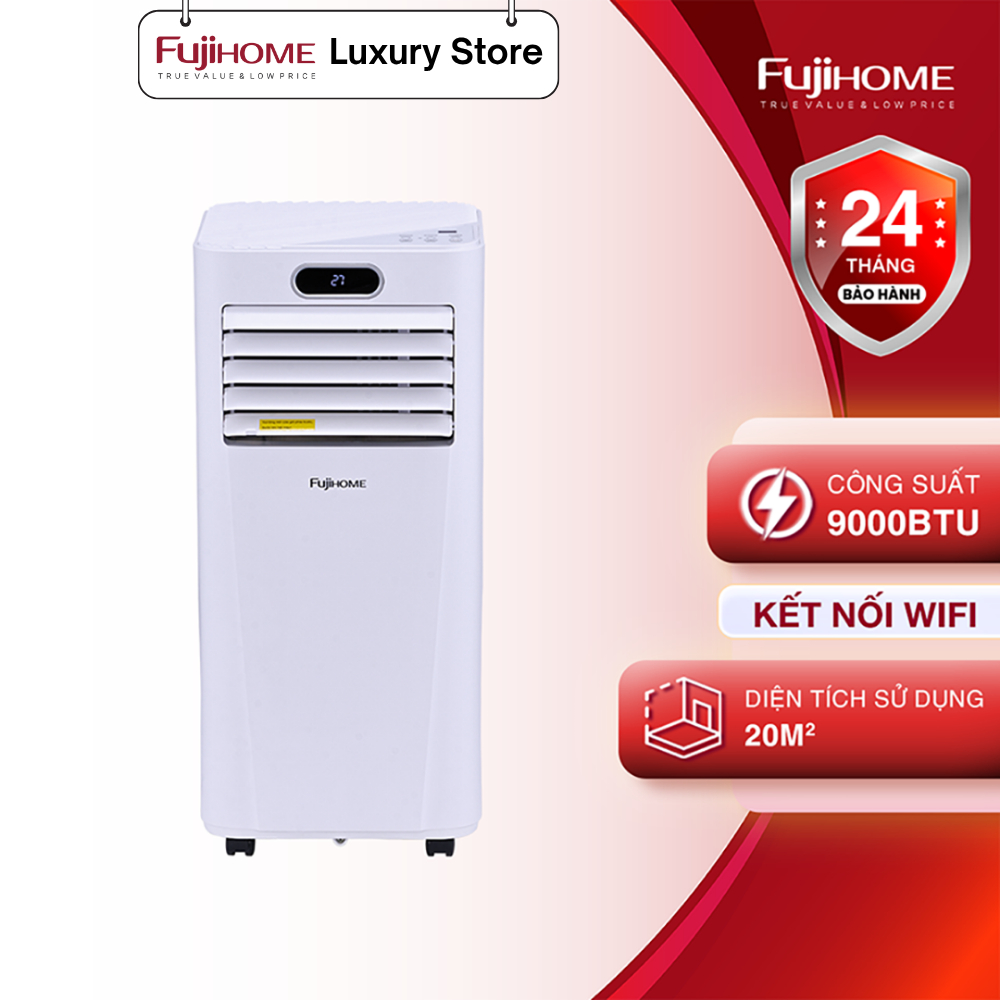 Máy lạnh đứng di động nhập khẩu FUJIHOME PAC09 Công suất làm lạnh 9000BTU - Kết nối wifi từ xa