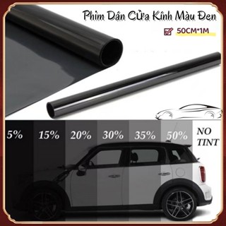 Phim Dán Cửa Kính Màu Đen 50*100cm Chống Tia Uv Bảo Vệ Sự Riêng Tư Cho Xe Hơi/Dán Cách Nhiệt Ô Tô