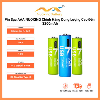 Pin Sạc AAA NUOXING 1200mAh - Có Cổng Sạc Type-C Dùng Cho Micro, Remote, Đồng Hồ, Đồ Chơi