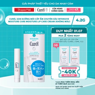 Son Dưỡng Môi Cấp Ẩm Chuyên Sâu Curel Intensive Moisture Care Moisture Lip Care Cream 4.2g Không Màu